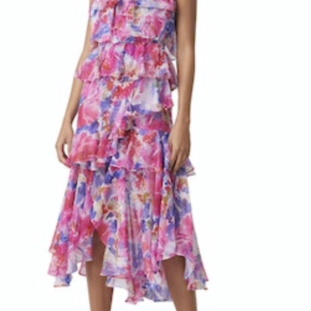 Floral Pink and Purple Women's Dress
